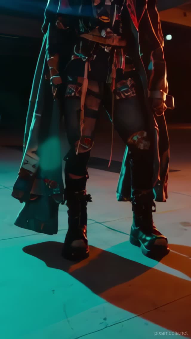 Harajuku Cyber-Punk: Neon Reverie - Fashion & Beauty AI stock